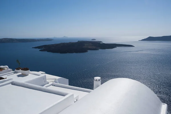 View Closed Hotel Resorts Santorini Island Greece Aug 2020 — Stock Photo, Image