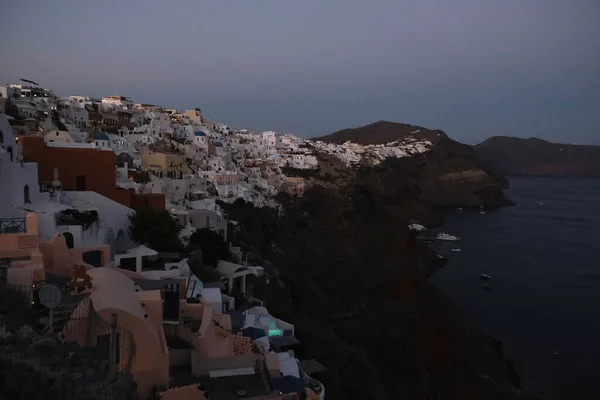 View Closed Hotels Resorts Santorini Island Greece Aug 2020 — Stock Photo, Image