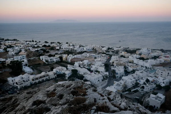 Vista Aérea Del Pueblo Kamari Grecia Agosto 2020 —  Fotos de Stock