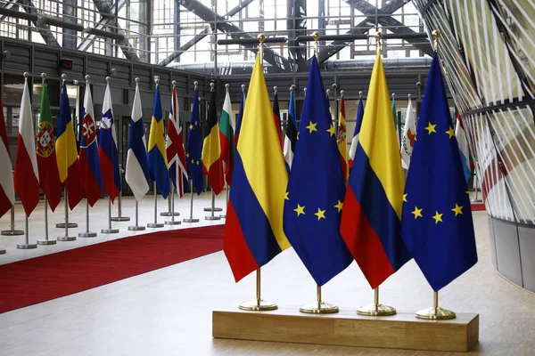 Colombian President Ivan Duque Marquez In Belgium Economics Leaders Stock Photo 285897286