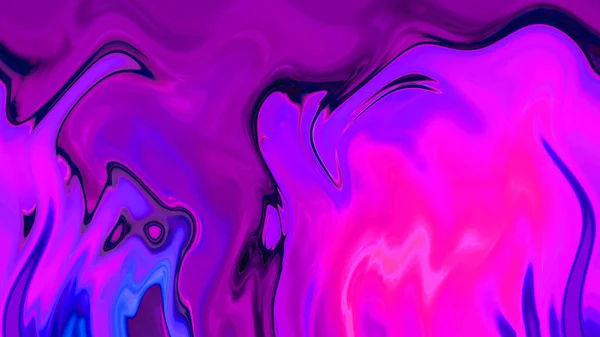 Abstract neon background blue purple liquid stains acrylic paint spots and waves — Stock Photo, Image