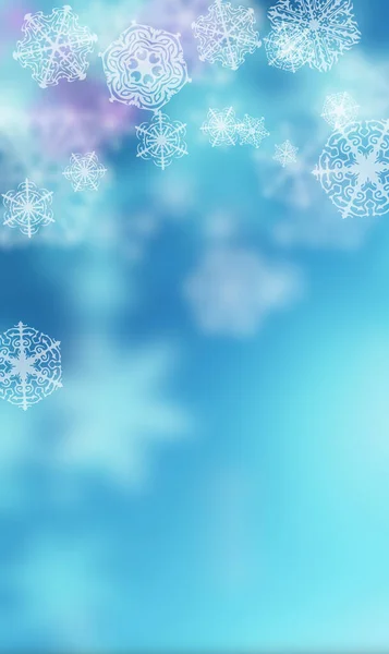 Digital composition of snowflakes and frost background. — Stock Photo, Image