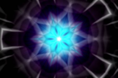 Canlı neon renkli kar taneleri. Noel ya da kış karanlık arka plan kavramı