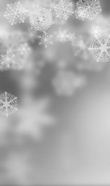 Digital composition of silver snowflakes and frost background. — Stock Photo, Image