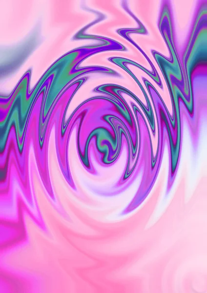 Waterdruppel valt in het wateroppervlak in roze digitaal gegenereerde — Stockfoto