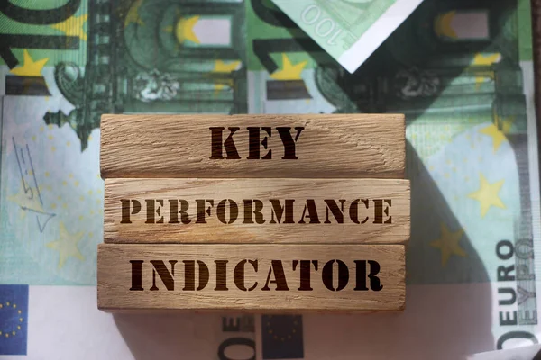Kpi Key Performance Indicator Написаний Дерев Яних Блоках Перед 100 — стокове фото