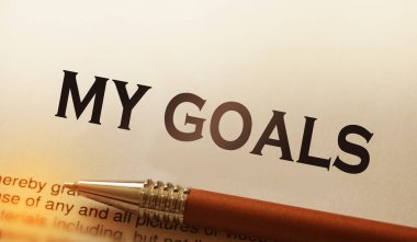 Hedeflerim sayfaya ve lüks kaleme basıldı. Sonuç iş ya da eğitim kavramı