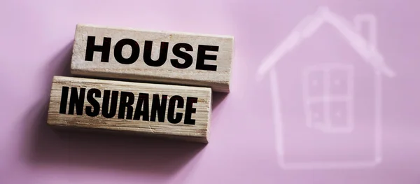 Ξύλινα Μπλοκ Words House Ασφαλιστική Business Insurances Business Concept Get — Φωτογραφία Αρχείου