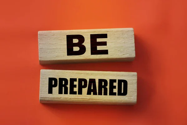 Prepared Words Wooden Blocks Prepared Unpredictable Situation Business Concept Healthcare — Stock Photo, Image