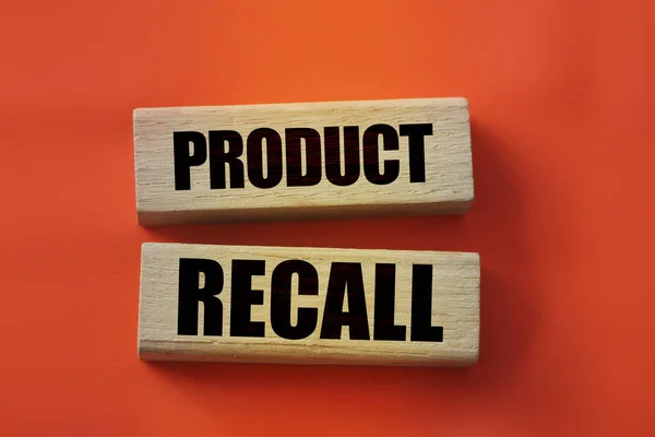 Product Recall Written Wooden Blocks Red Business Concept Warranty Quality — Stock Photo, Image