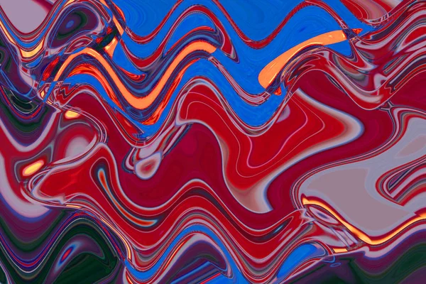 Difusión Abstracta Pintura Acrílica Ondas Pintura Violeta Color Azul Rojo —  Fotos de Stock