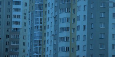 Konut binasının bir parçası. Gayrimenkul ve taşınma geçmişi. Klasik Mavi duoton..