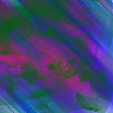 Soyut yeşil, pembe ve mavi suluboya tasarımı. Aqua boyalı doku, yakın çekim. Asgari arkaplan.