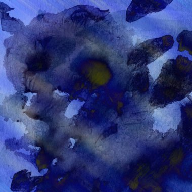 Mavi suluboya bulutlu kusursuz bir desen. El boyası arka plan. suluboya resimleme.