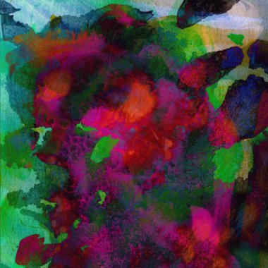 Kağıt desenli renkli suluboya dokusu