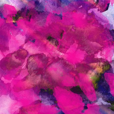 Kusursuz pembe ve mor çiçekli desen