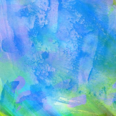 Soyut mavi suluboya tasarımı. Aqua boyalı doku, yakın çekim. Asgari arkaplan.