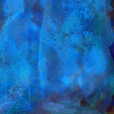 Soyut mavi suluboya tasarımı. Aqua boyalı doku, yakın çekim. Asgari arkaplan.