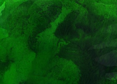 Soyut koyu yeşil suluboya tasarımı. Aqua boyalı doku, yakın çekim. Asgari arkaplan.