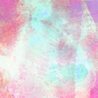 Soyut pembe, mavi ve eflatun suluboya tasarımı. Aqua boyalı doku, yakın çekim. Asgari arkaplan.