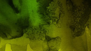 Soyut koyu yeşil suluboya tasarımı, boyalı su dokusunu yakından yıkar. Minimalist ve lüks arka plan.