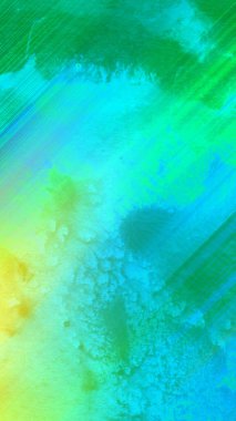 Soyut yeşil ve mavi suluboya tasarımı. Aqua boyalı doku, yakın çekim. Asgari arkaplan.