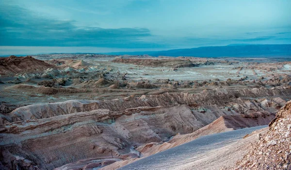 Sonnenaufgang Valle Luna Mondtal San Pedro Atacama Chile Weiter Blick — Stockfoto