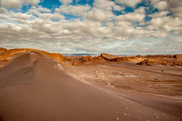 Duna Mayor Amanecer Valle Luna Valle Luna San Pedro Atacama —  Fotos de Stock