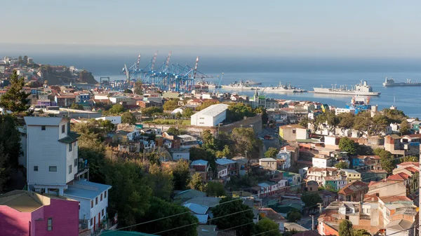 Valparaíso Chile Janeiro 2019 Cidade Valparaíso Casas Coloridas Ruas Estreitas — Fotografia de Stock