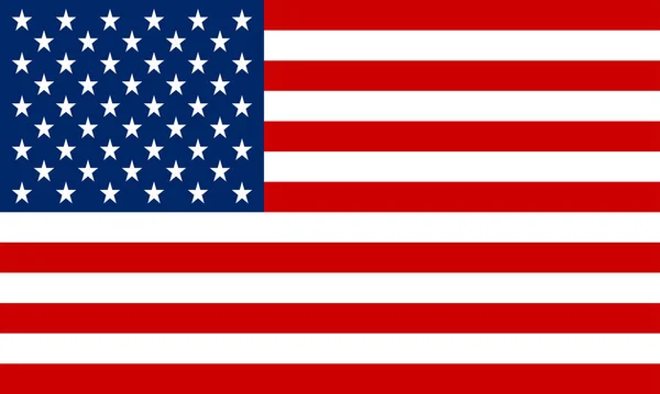Flagge der Vereinigten Staaten oder USA Flaggenvektor Illustration Grafik-Design — Stockvektor