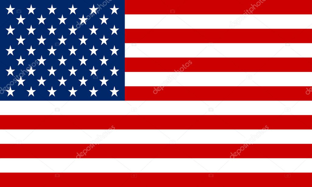 Flag of united states or USA flag vector illustration graphic design