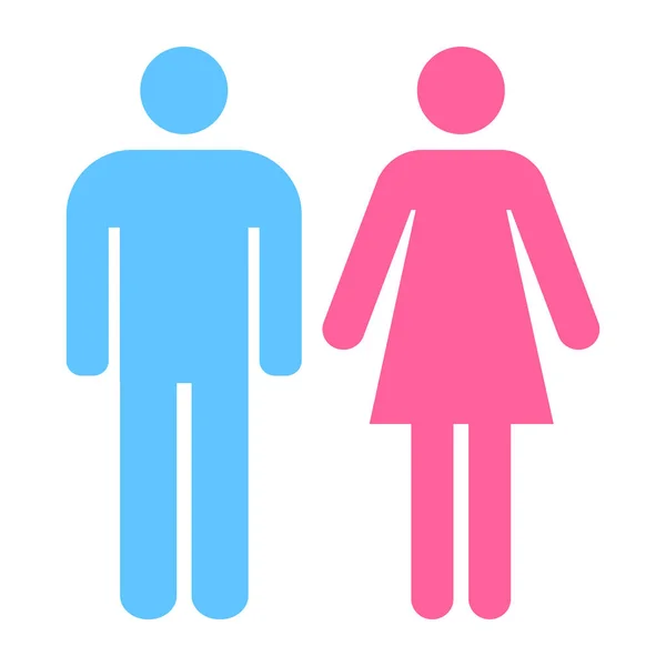 Erkekler ve kadınlar için tuvalet tabelası — Stok Vektör
