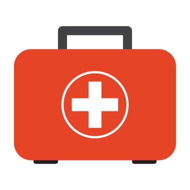 İlk yardım güvenlik kutusu vektör illüstrasyon grafik tasarımı