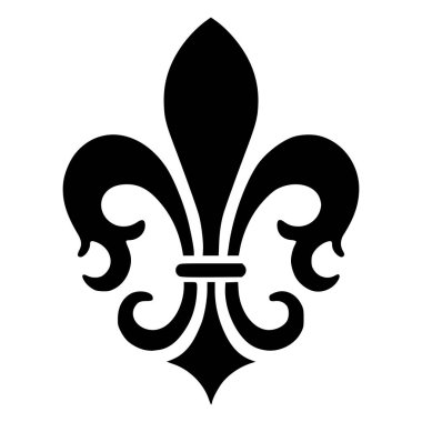 Fransızca fleur de lis vektör simgesi illüstrasyon -Sembol, simge, işaret, logo vb.