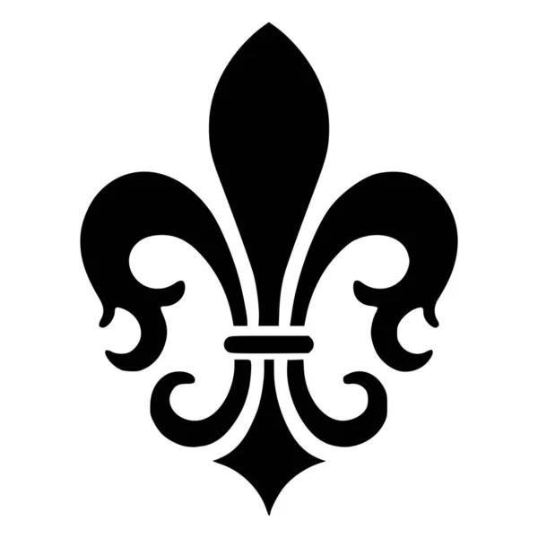 Fransızca fleur de lis vektör simgesi illüstrasyon -Sembol, simge, işaret, logo vb. — Stok Vektör