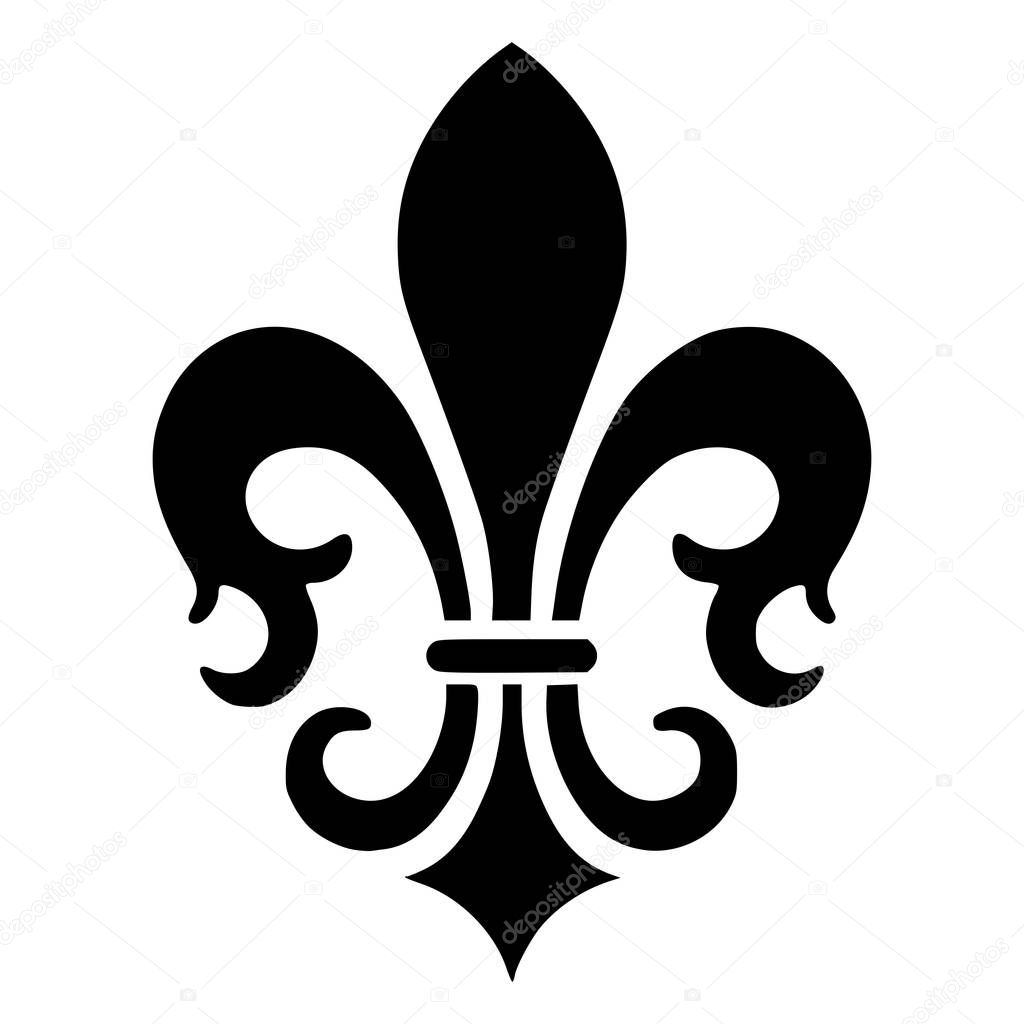 French fleur de lis vector icon illustration -Symbol,icon,sign,logo etc.