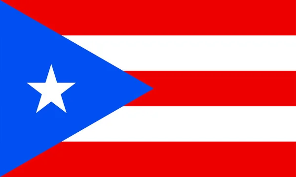 Bandera de Puerto Rico o Bandera Nacional de Puerto Rico vector ilustración — Archivo Imágenes Vectoriales