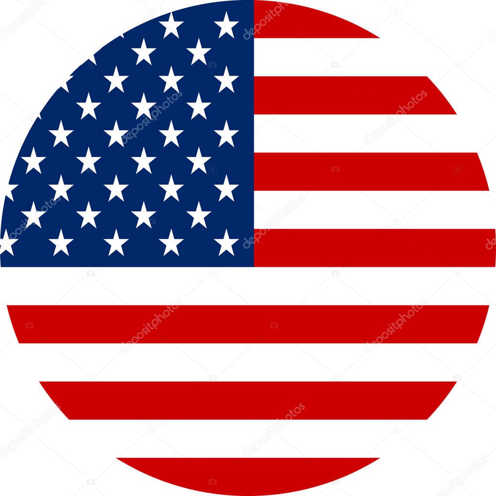 US flag badge vector illustration