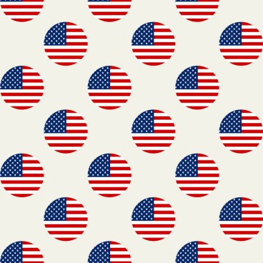 ABD bayrak rozeti dikişsiz arka plan vektör illüstrasyon
