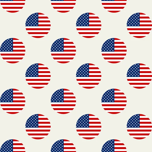 US flag badge seamless background vector illustration — Stock Vector