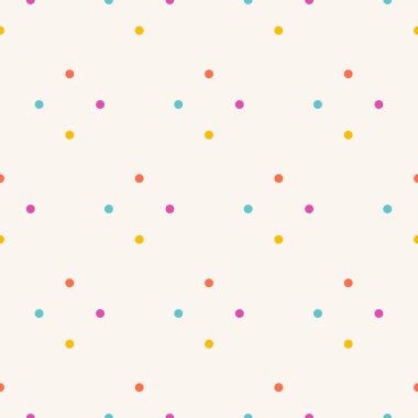 Renkli elmas polka nokta dikişsiz desen arka plan - Pembe, mavi, turuncu, kırmızı.