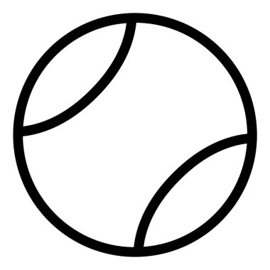 Siluet tenis topu simgesi vektör illüstrasyon