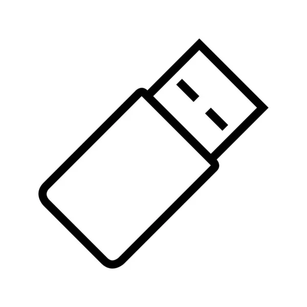 Illustration vectorielle de clé USB ou d'icône de clé USB — Image vectorielle