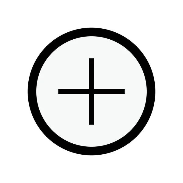 Añadir icono círculo más botón vector ilustración . — Vector de stock