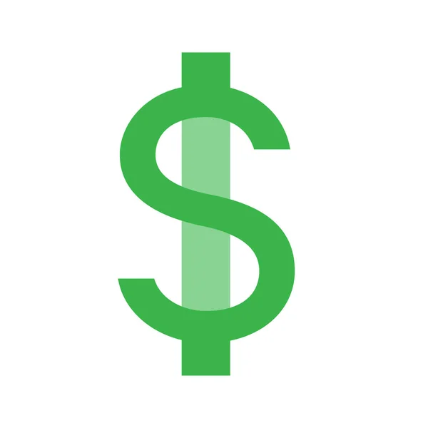 Dolar ilustracja projekt graficzny wektor zielony znak — Wektor stockowy