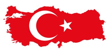 Türkiye haritası bayrağı veya Türk milli sembolü