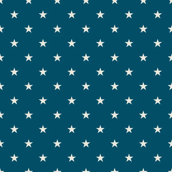 Vintage ster naadloze patroon vector achtergrond.Blauw, wit. — Stockvector