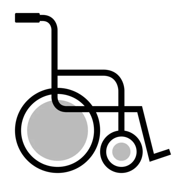 轮椅图标矢量插图. 病人车辆. — 图库矢量图片