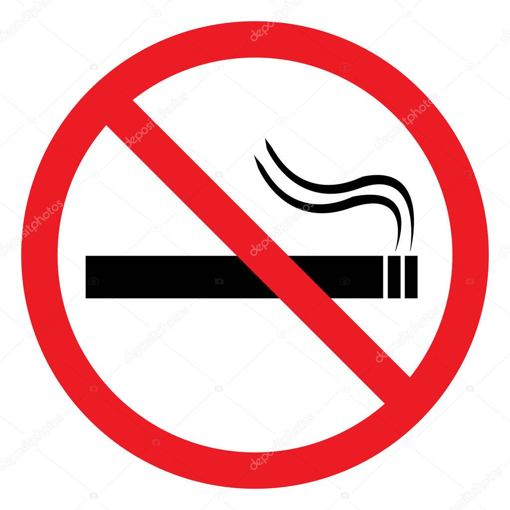 No smoking sign vector illustration.