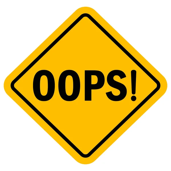 Oops sign vector illustration background — Stock Vector